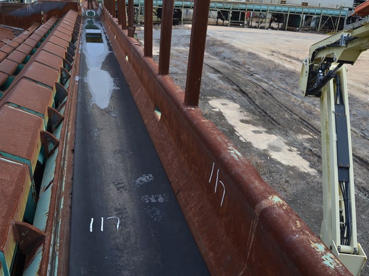 30"x78'-log-belt-conveyor-w/-back-stops-w/-steel-support-no-dirve-image-1