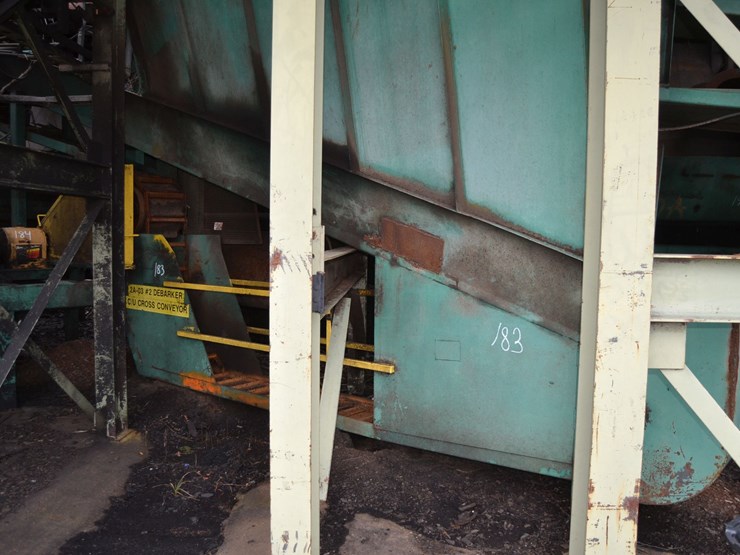 28'-all-steel-incline-waste-conveyor-w/-ladder-back-chain-no-drive-image-1