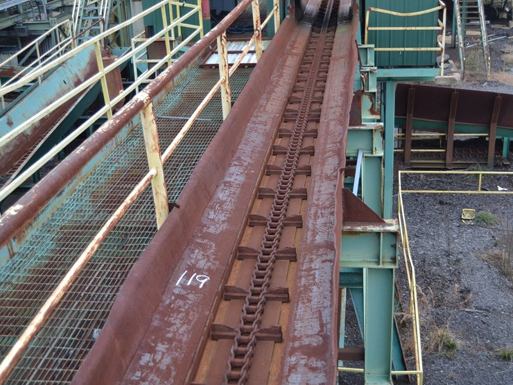 92'-endwise-heavy-duty-log-trough-w/-drags-w/-bottom-return-w/-steel-support-no-drive-image-5