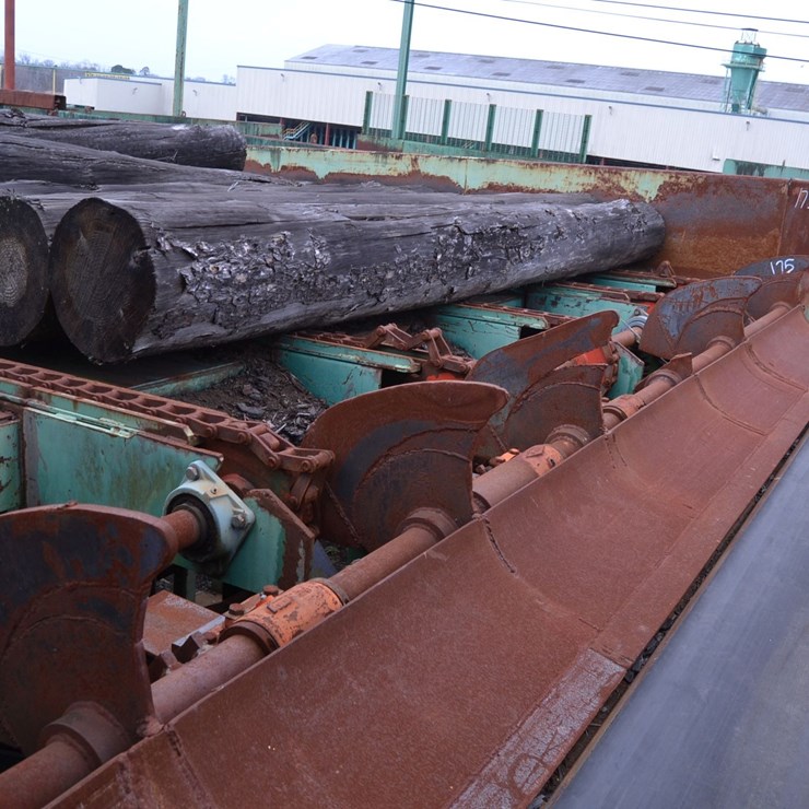 34' 6 STRAND LOG DECK W/ STOP & LOADER NO DRIVE