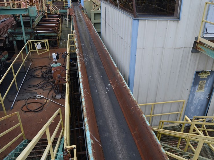 24"x120'-belt-log-conveyor-w-4-arm-log-sweep-no-drive-image-1