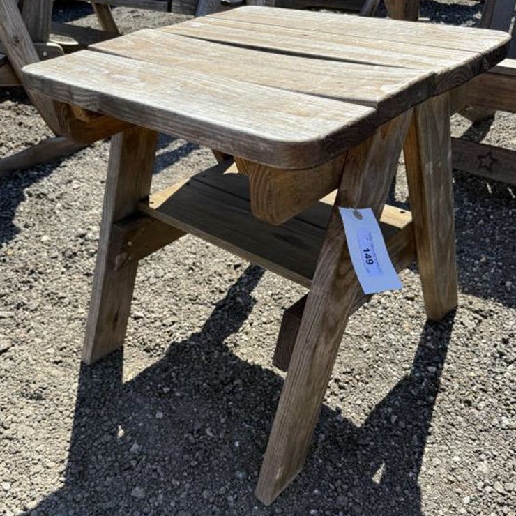 #149 • Wooden Square Side Patio Table