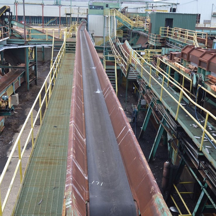 24"X134' LOG BELT TROUGH NO DRIVE