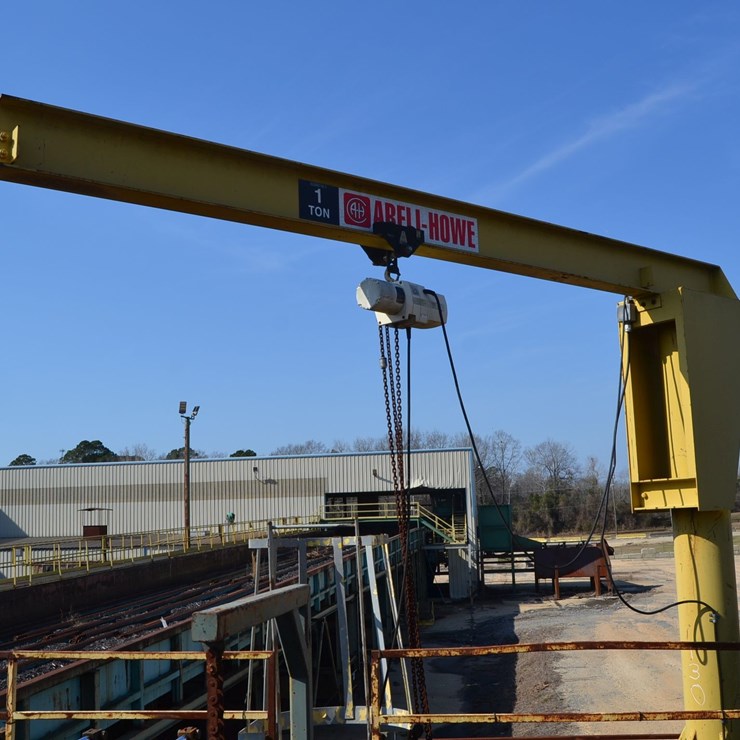 ABELL HOWE 1 TON HOIST W/ ELECTRIC WINCH