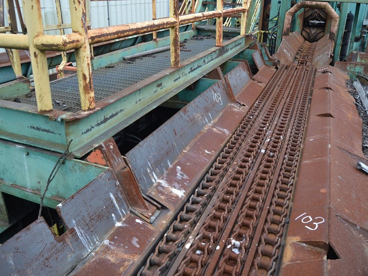 22'-4-strand-log-trough-w/-5-arm-indexing-system-no-drive-w/-steel-support-image-2