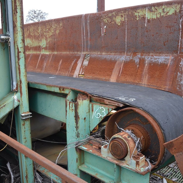 24"X35' INFEED LOG TROUGH BELT INFEED NO DRIVE