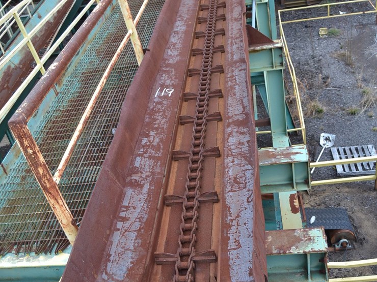 92'-endwise-heavy-duty-log-trough-w/-drags-w/-bottom-return-w/-steel-support-no-drive-image-4