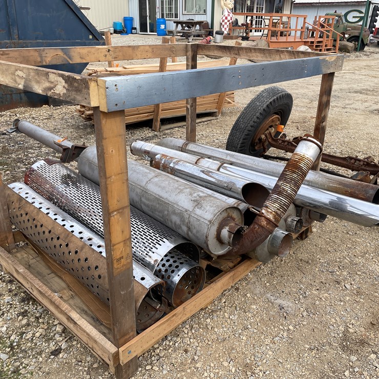 #4258 • Crate of Exhaust Parts