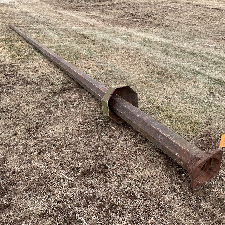 #4242 • Steel Vintage Gas Station Sign Pole