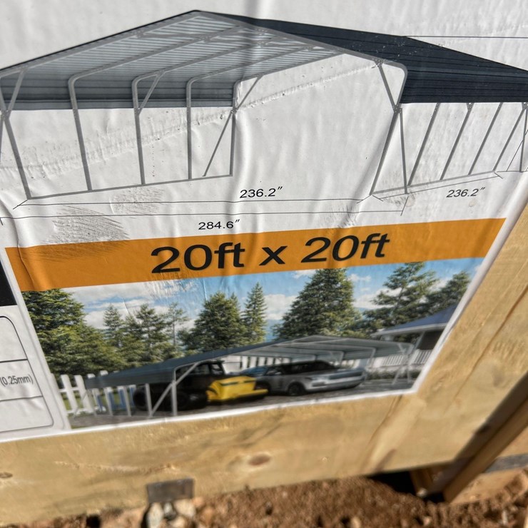 SDLANCH SDLC2020 20FTx20FT METAL CARPORT