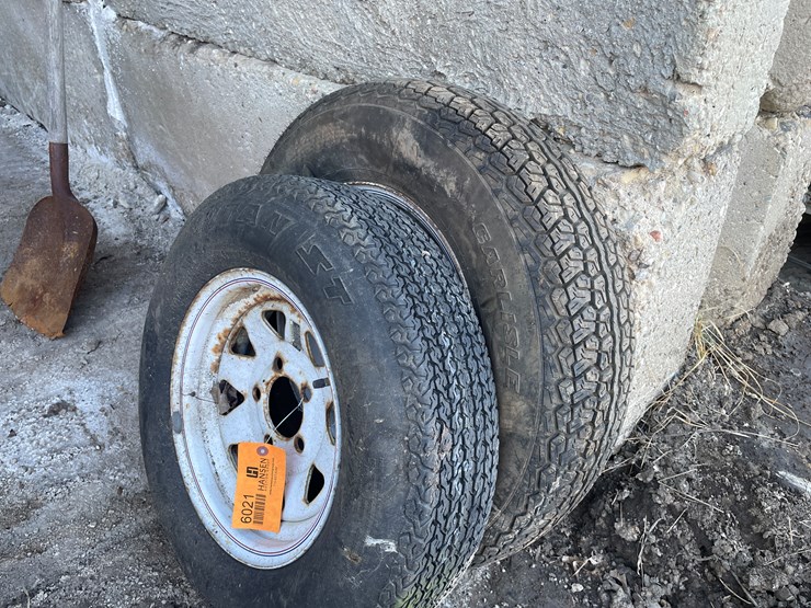 #6021-•-(2)-trailer-tires-on-rims-image-1