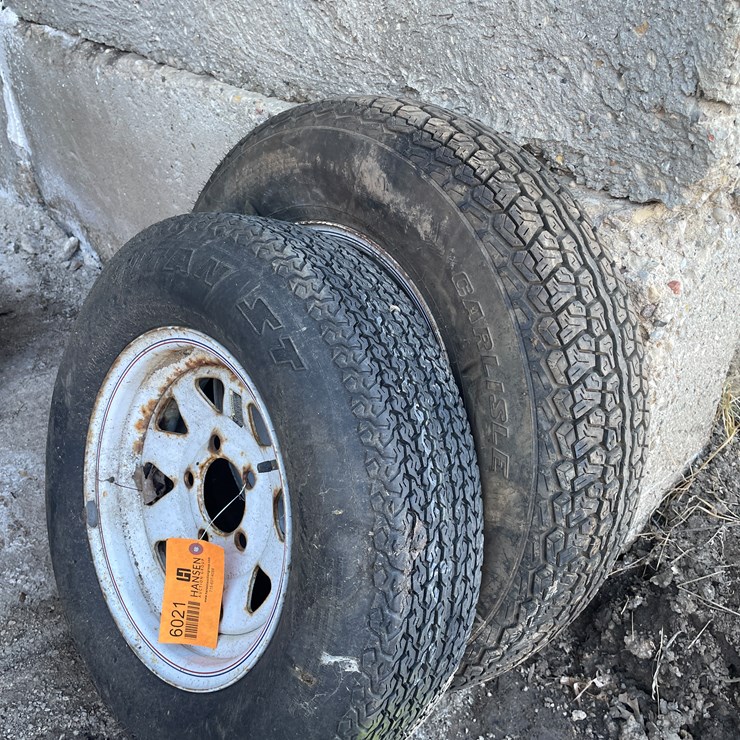 #6021 • (2) Trailer Tires on Rims