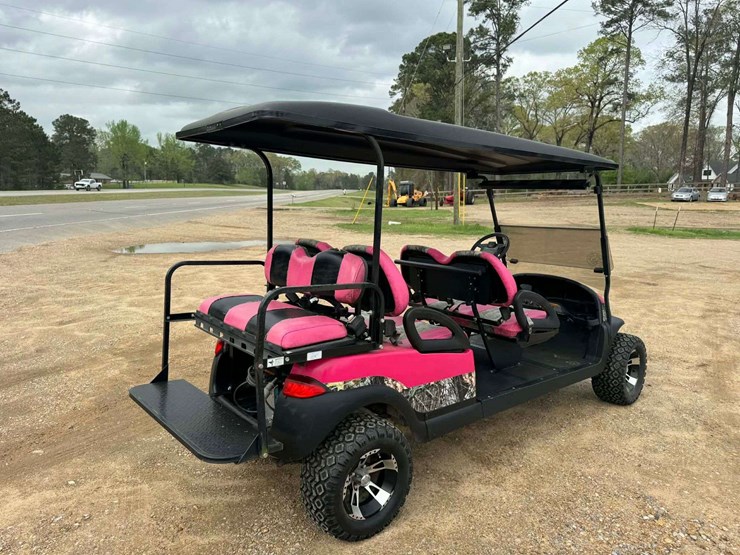 club-car-6-seater-golf-cart---pink-&-camo---battery-charger-included-image-8