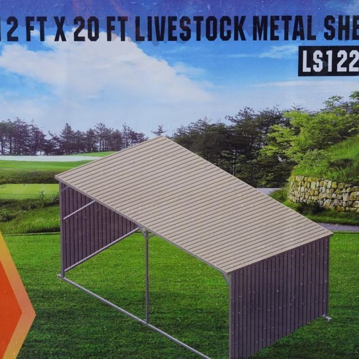#4079 • New 12' x 20' Livestock Metal Shed