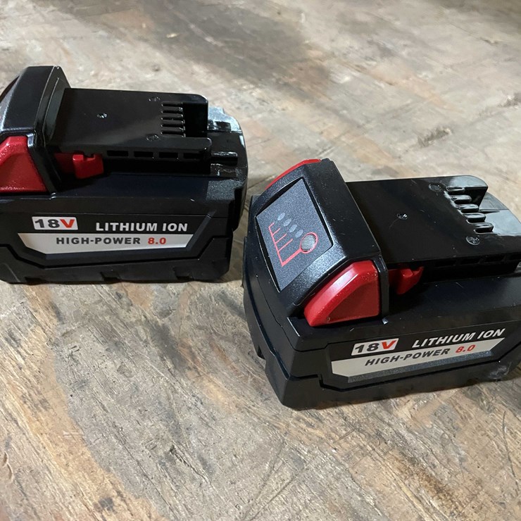 #2304 • (2) Milwaukee Compatible 18 volt 8.0ah Batteries (PR11)