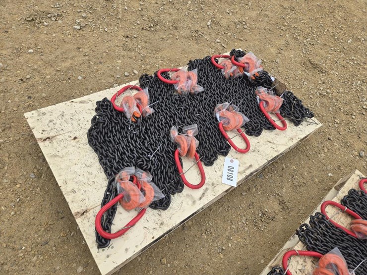 #8108-•-(8)-new-5/16"-x-7'-double-legs-lifting-chain-sling-image-1