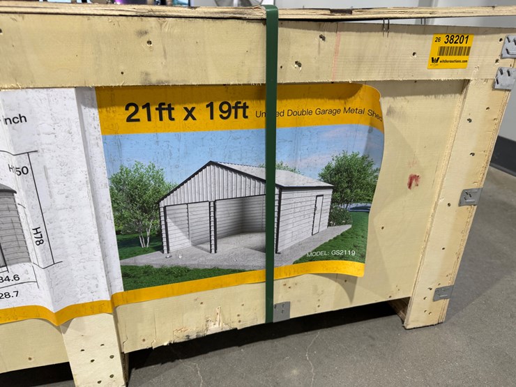 #38201-•-unused-21’x19’-double-garage-metal-shed-inv#-38201-image-7