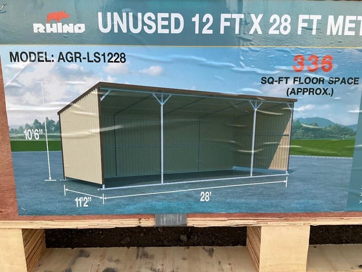 #4077-•-new-12'-x-28-metal-livestock-shelter-image-1