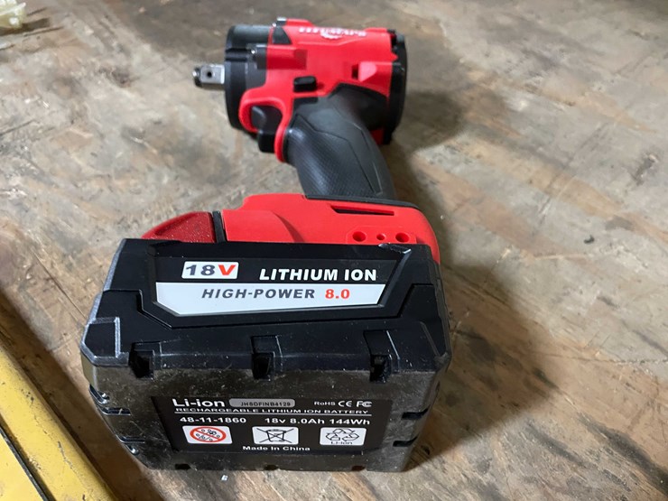 #2307-•-milwaukee-compatible-18-volt-cordless-1/2"-impact-and-8ah-battery-(pr11)-image-7