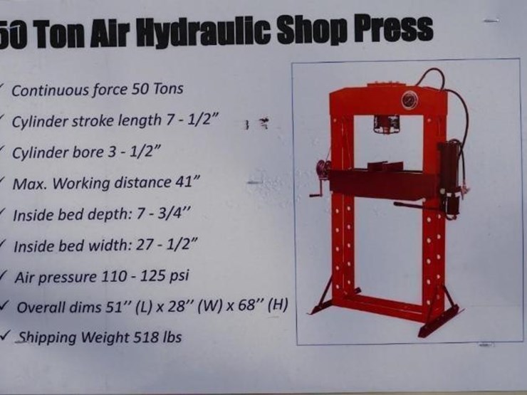 #4084-•-new-50-ton-hydraulic-shop-press-image-1