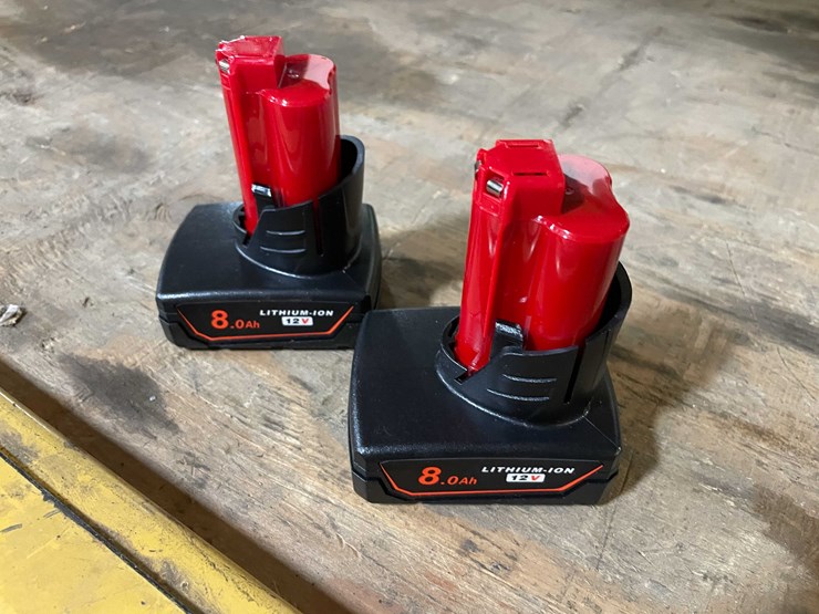 #2303-•-(2)-milwaukee-compatible-12-volt-8.0ah-batteries-(pr11)-image-1