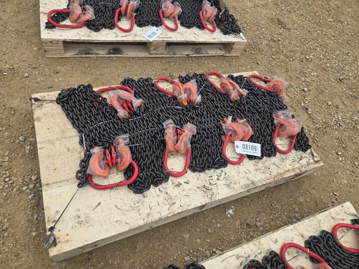 #8109-•-(8)-new-5/16"-x-7'-double-legs-lifting-chain-sling-image-1