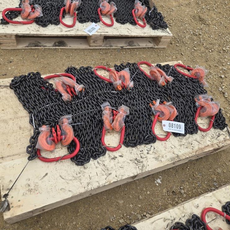 #8109 • (8) NEW 5/16" X 7' DOUBLE LEGS LIFTING CHAIN SLING