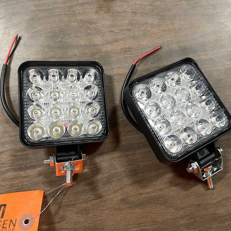 #2281 • (2) LED Work Lights, 3-1/2" Square, 12vdc (PR10)
