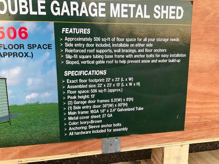 #4063-•-new-23'-x-22'-double-garage-metal-barn-shed-image-2