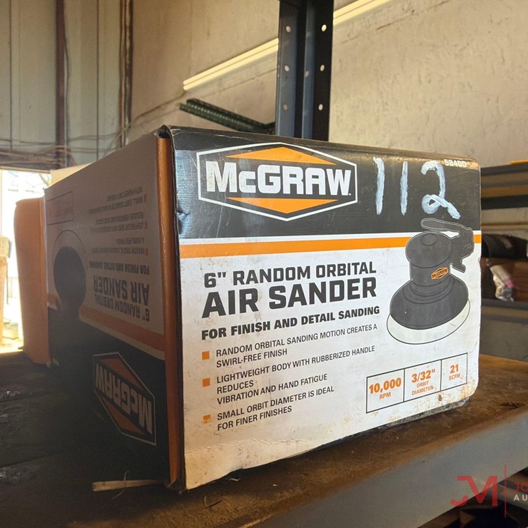 MCGRAW 6" RANDOM ORBITAL PNEUMATIC SANDER