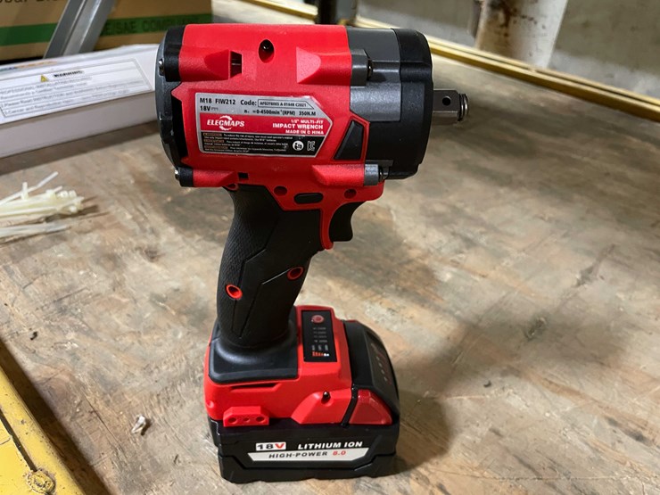 #2307-•-milwaukee-compatible-18-volt-cordless-1/2"-impact-and-8ah-battery-(pr11)-image-4