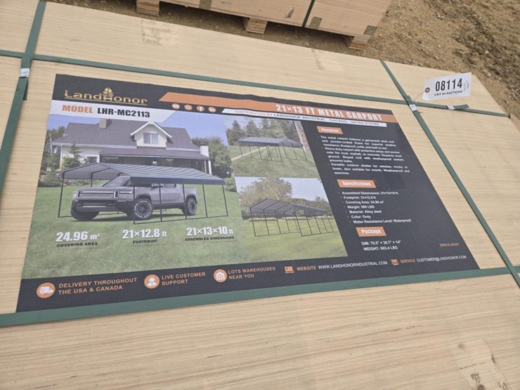 #8114-•-new-landhonor-21'-x-13'-metal-carport-image-1
