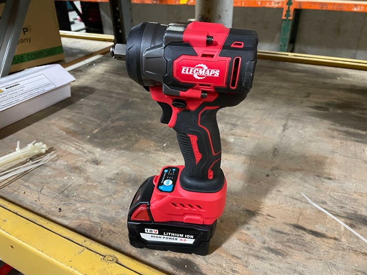 #2306-•-milwaukee-compatible-18-volt-cordless-1/2"-impact-and-8ah-battery-(pr11)-image-1