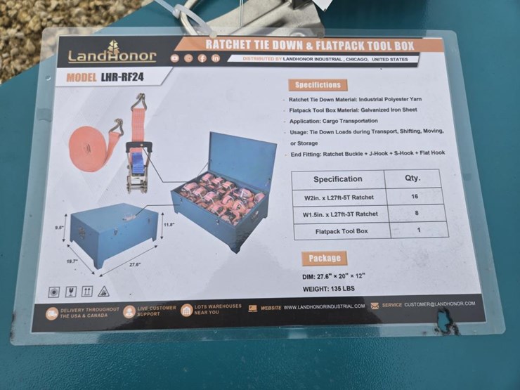 #8104-•-new-landhonor-ratchet-tie-down-&-flatpack-tool-box-image-3
