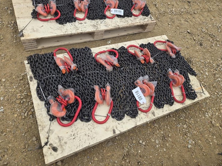 #8110-•-(8)-new-5/16"-x-7'-double-legs-lifting-chain-sling-image-1