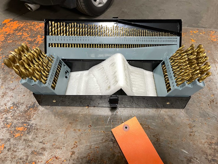 #2321-•-new-115-piece-drill-bit-set-in-nice-metal-storage-box-(cw)-image-1