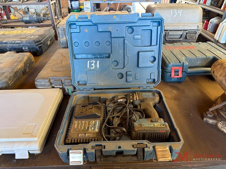 hercules-20v-cordless-drill-w/-battery,-charger,-&-case-image-1