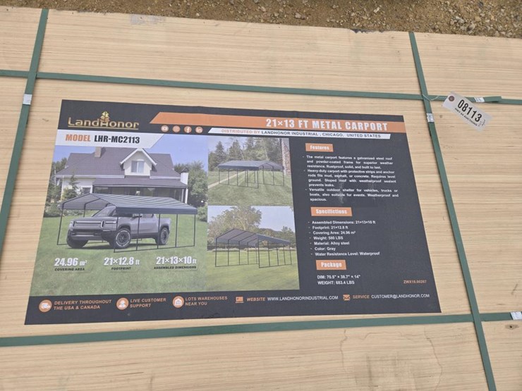 #8113-•-new-landhonor-21'-x-13'-metal-carport-image-1