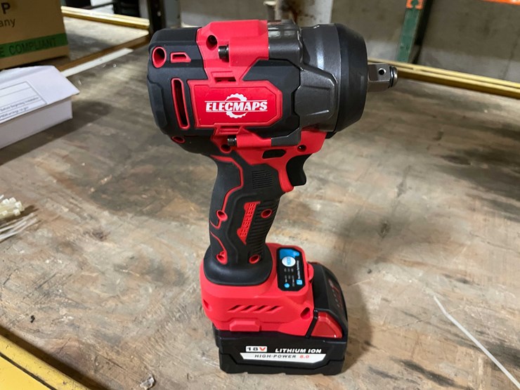#2306-•-milwaukee-compatible-18-volt-cordless-1/2"-impact-and-8ah-battery-(pr11)-image-5