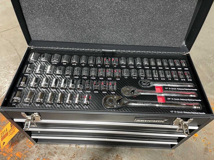 #2314-•-new-438-piece-mechanics-tool-set-in-3-drawer-tool-box-(cw)-image-2
