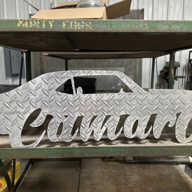 #8058 • CAMARO ALUMINUM SIGN