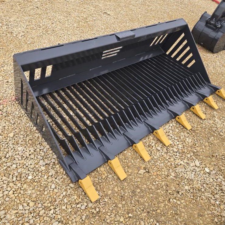 #8079 • NEW SKID STEER 72" ROCK BUCKET