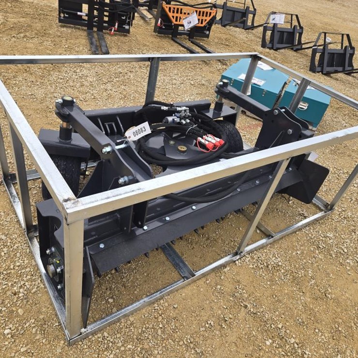 #8083 • NEW LANDHONOR SKID STEER 72" POWER RAKE