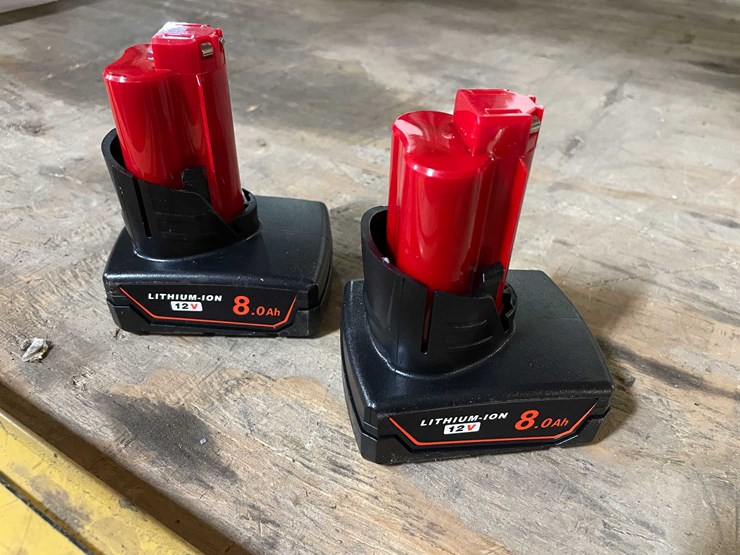 #2303-•-(2)-milwaukee-compatible-12-volt-8.0ah-batteries-(pr11)-image-2