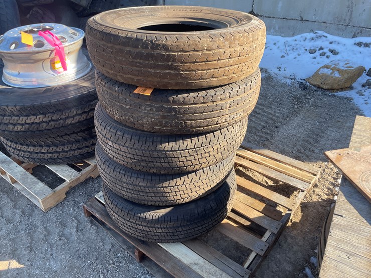 #6003-•-set-of-(5)-power-king-trailer-tires-image-1