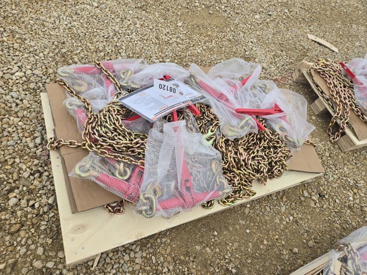 #8120-•-new-landhonor-5400lb-ratchet-binders-&-g70-chains-image-1