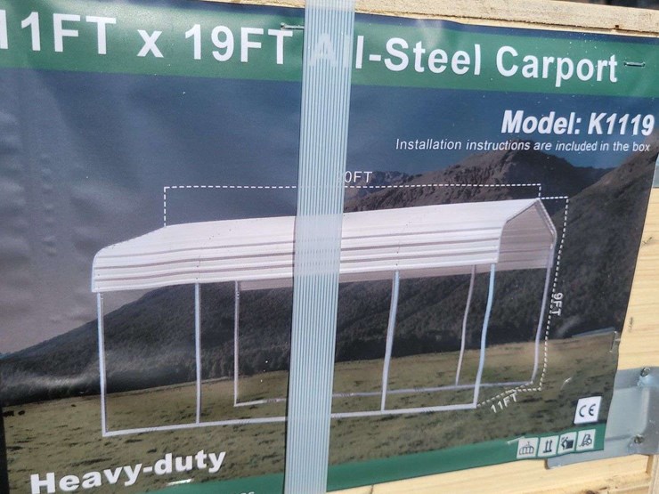 (1)-kj-11ft-x-19ft-x-9ft-all-steel-carport-model:-k1119-image-4
