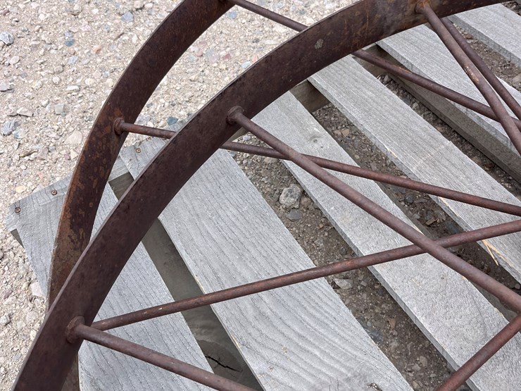 #2001-•-2-large-antique-rake-wheels-image-6