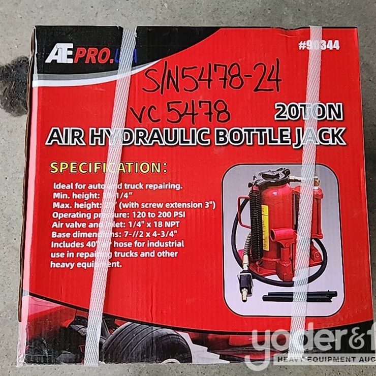 Unused 20 Ton Air Hydraulic Bottle Jack