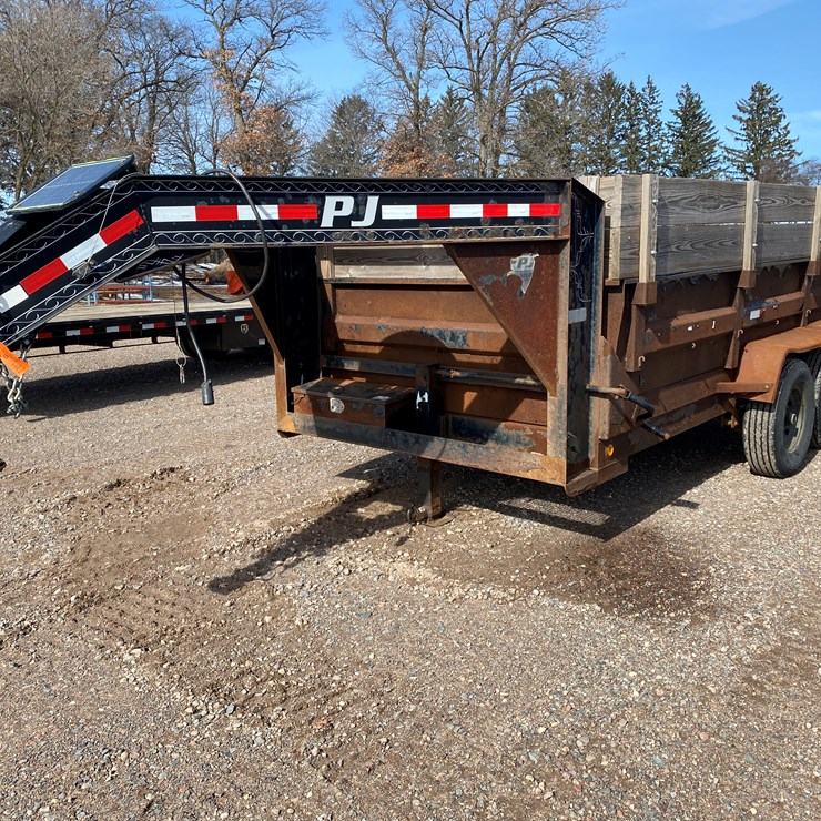 #1116 • 2011 PJ 14' Gooseneck Dump Trailer (Has WI Title) (Colfax, WI)
